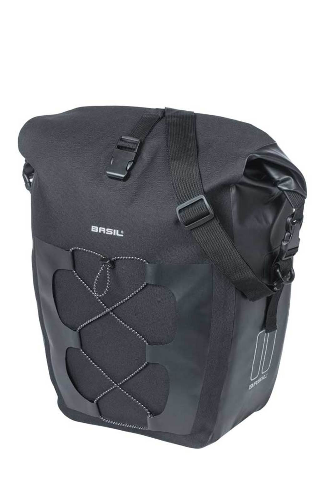 Enkele Fietstas Basil Navigator Waterproof -Zwart 25-31 Liter Enkele Fietstas Basil Navigator Waterproof -Zwart 25-31 Liter